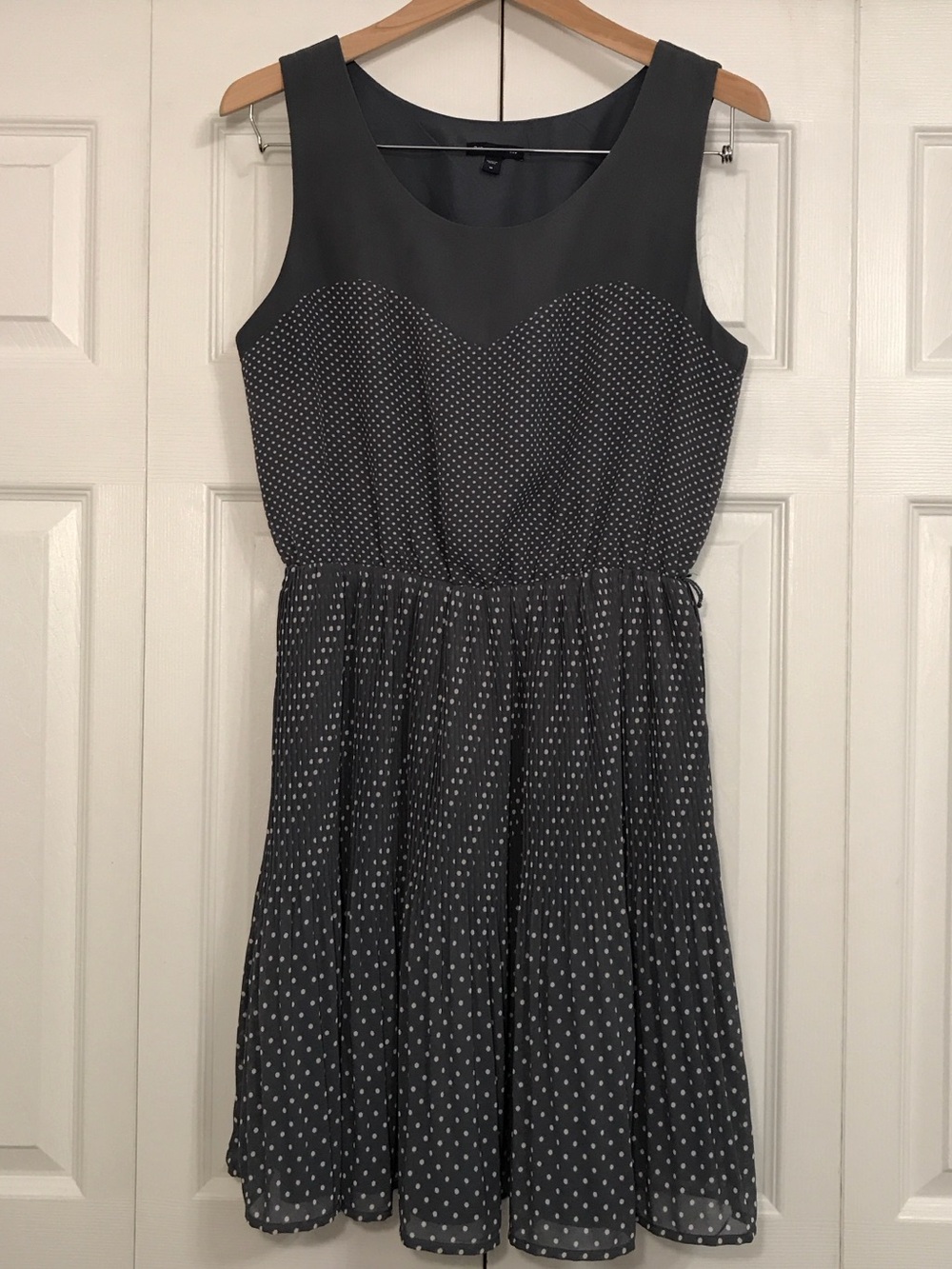 Gap Sleeveless Blue Polka Dot Fit-and-Flare Dress